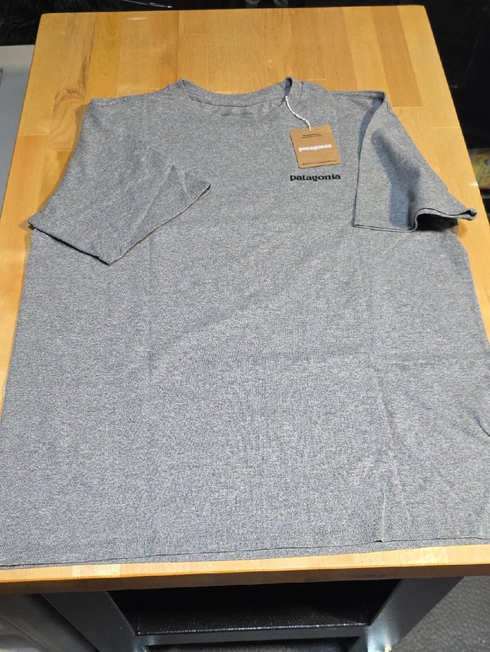 Patagonia Gray Heather Short-Sleeve Logo Tee